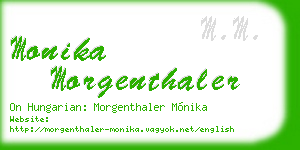 monika morgenthaler business card